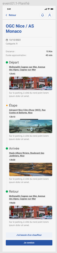 Event Overview Screen