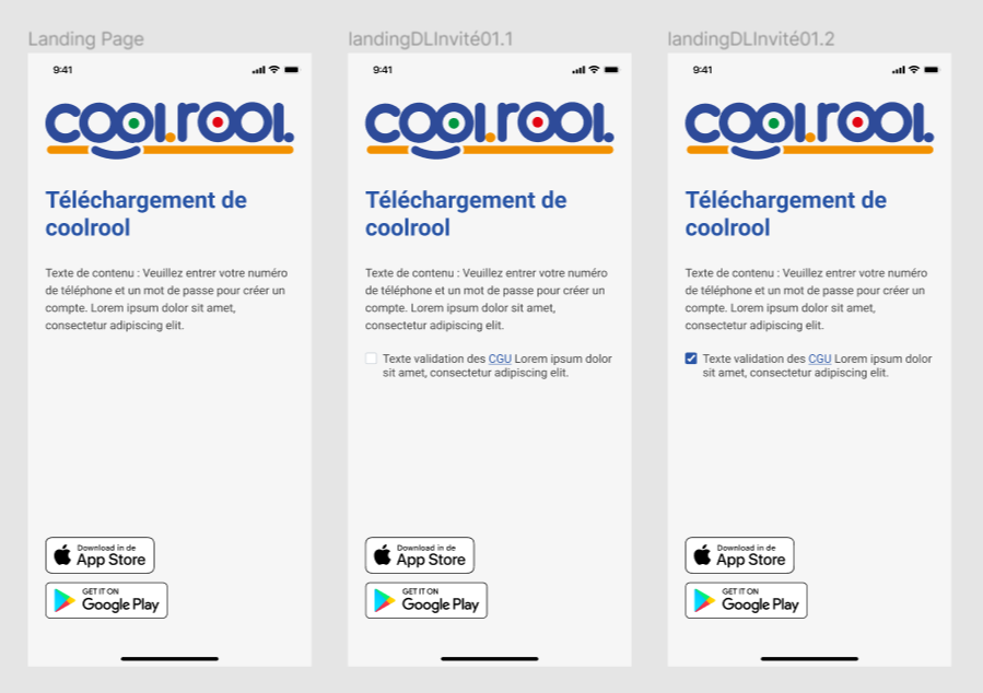 Landing Screen of the App